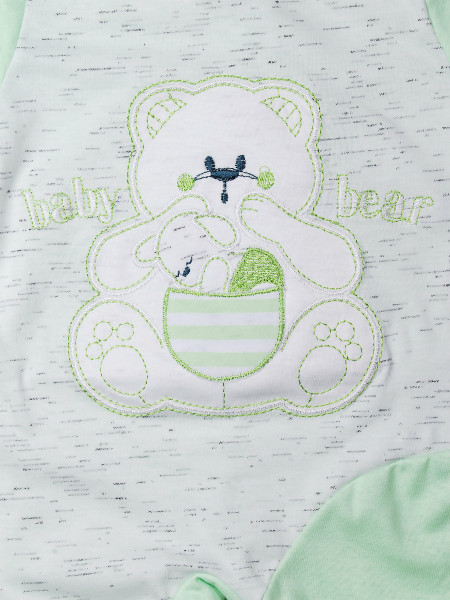 Tutina neonato in cotone baby bear with mom  2