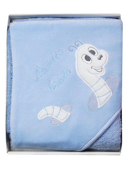 Accappatoio neonato triangolo spugna l'amico bruco 3