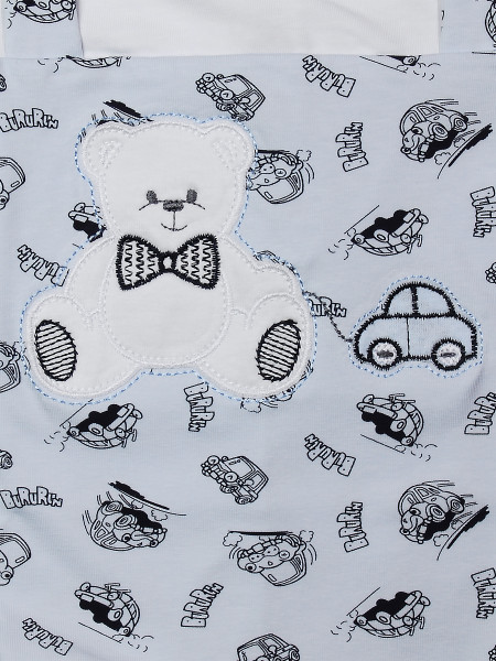 Pagliaccetto in cotone da bimbo modello macchinine  2