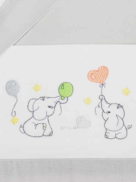 Lenzuolino culla next2me con elefantini, in cotone 2