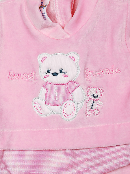 Tutina neonato sweet friends in ciniglia 2