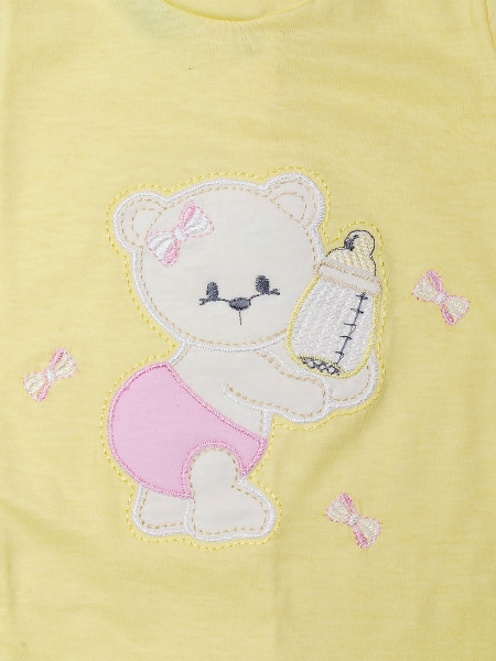 Tutina neonata orsetta con biberon in cotone 2