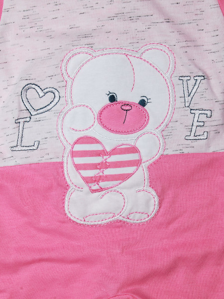 Tutina neonato cotone Teddy love  2