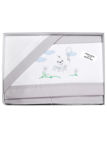 Lenzuola neonato e federa orsetto sul prato 3