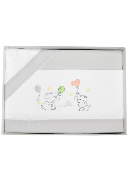 Lenzuolino culla next2me con elefantini, in cotone 3