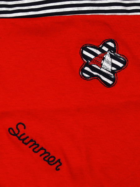 Pagliaccetto neonato boat in a flower con righine 2