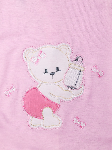 Tutina neonata orsetta con biberon in cotone 2