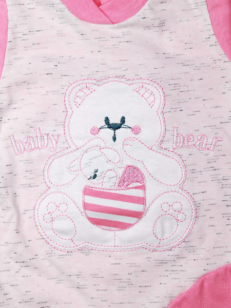Tutina neonato in cotone baby bear with mom  2