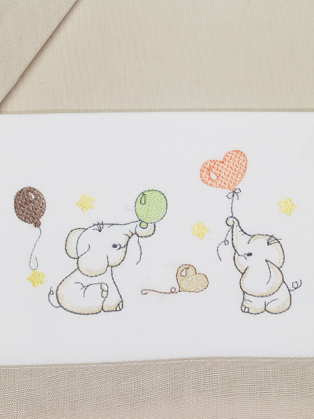 Lenzuolino culla next2me con elefantini, in cotone 2