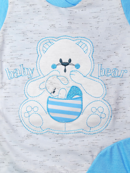 Tutina neonato in cotone baby bear with mom  2