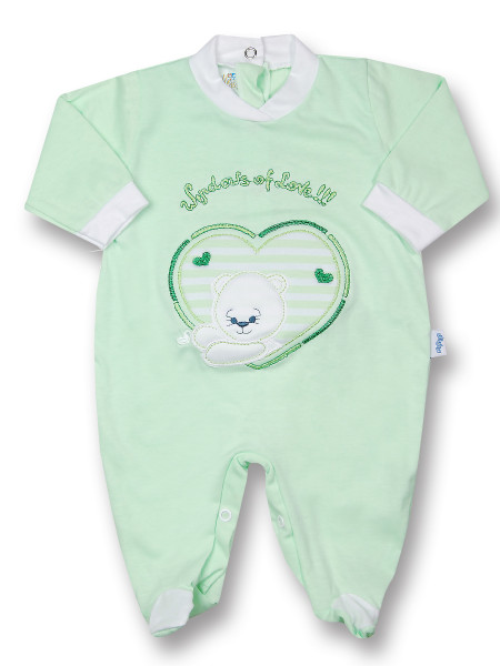 Tutina windows of love!!! cotone jersey  Verde pistacchio Taglia 0-1 mese