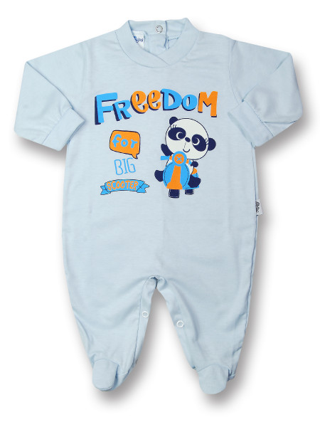 Tutina neonato bimbo freedom in cotone, colore  Celeste Taglia 3-6 mesi