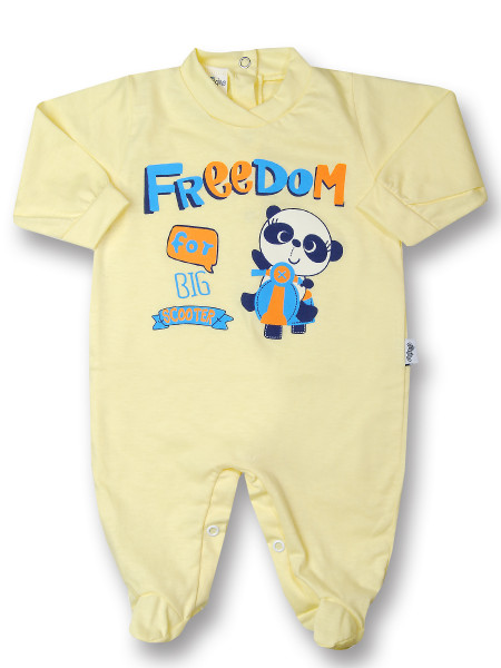 Tutina neonato bimbo freedom in cotone, colore  Giallo Taglia 0-3 mesi