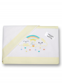 Lenzuola neonato lettino 3pz con federa Pioggia di cuori