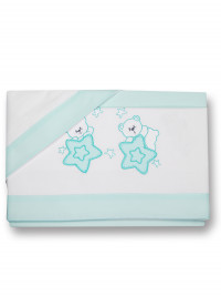 Lenzuola neonato culla 3pz con federa tra le stelle