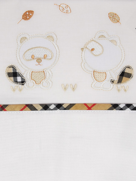 Lenzuolino culla piccoli castori set 3pz in cotone 2