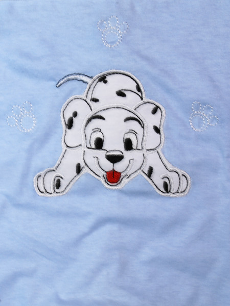 Pagliaccetto neonato smanicato cotone dalmata  2