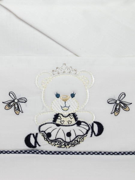 Lenzuola neonata culla 3pz con federa baby princess 2