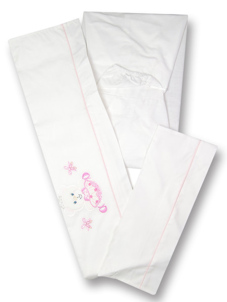 Lenzuola neonata culla 3pz con federa baby princess  Rosa Taglia unica