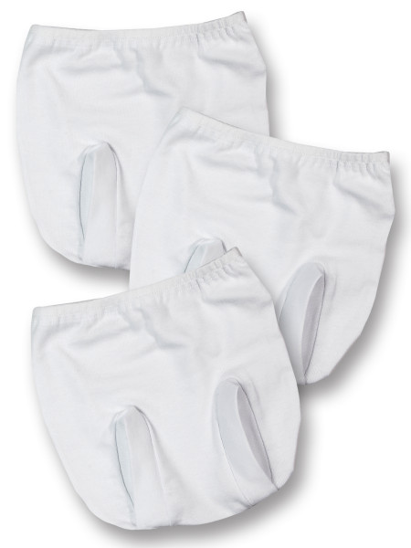 Set 3 pezzi mutandine anatomiche neonato in cotone Bianco Taglia 6-9 mesi