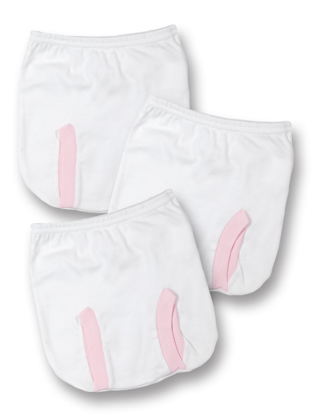 Set 3 pezzi mutandine anatomiche neonato in cotone Rosa Taglia 1-3 mesi