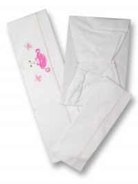 Lenzuola neonata culla 3pz con federa baby princess
