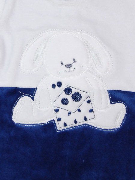 tutina neonato in ciniglia coniglio con letterina 2