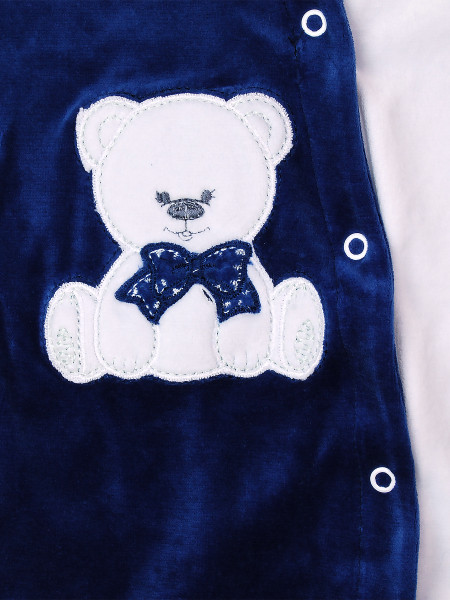 tutina orsetto con fiocco in ciniglia 2