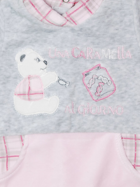 tutina neonato in ciniglia caramella al giorno 2