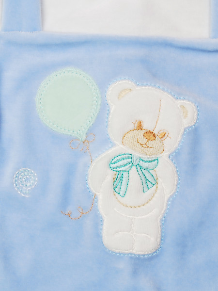 tutina orso fiocco e palloncino in ciniglia 2