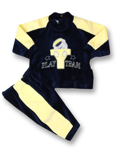 completino tuta neonato play team Blu Taglia 6-9 mesi