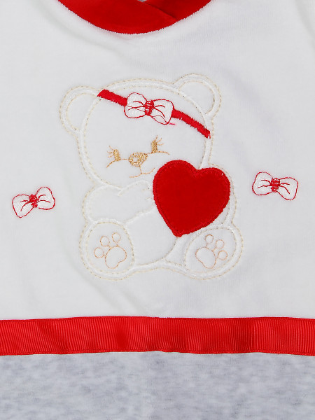 tutina neonata in ciniglia orsetta grande cuore 2