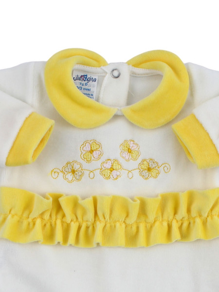 tutina neonata ciniglia quadrifogli portafortuna 2