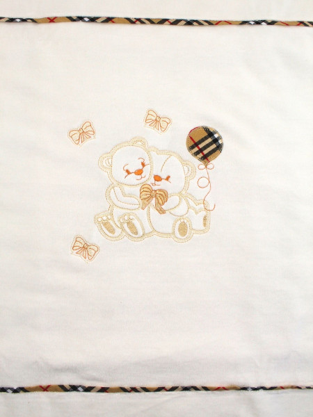 Copertina Culla Neonato in ciniglia, Coniglietto cuore tenero 2