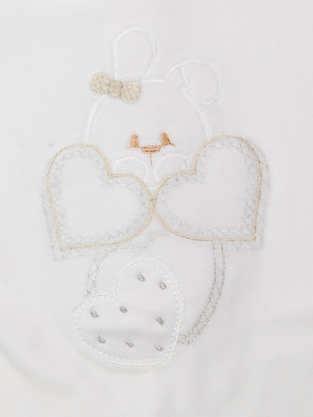 tutina neonata ciniglia, coniglietta fiocco e cuori 2