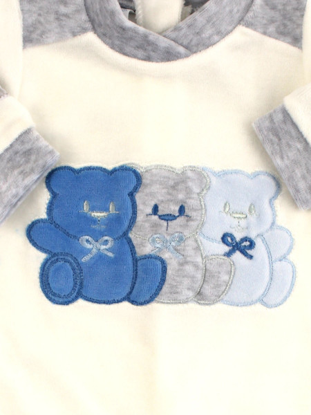 Tutina Neonato in ciniglia Tre piccoli orsetti 2