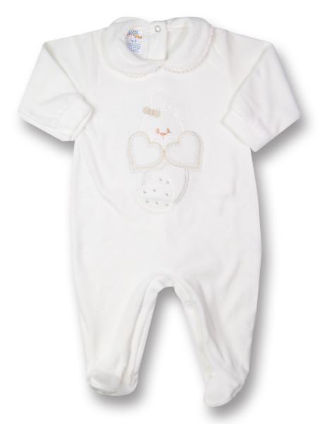 tutina neonata ciniglia, coniglietta fiocco e cuori Bianco panna Taglia 6-9 mesi
