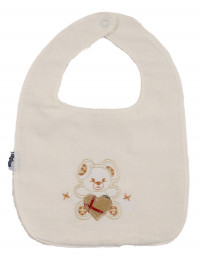 bavaglino neonato cotone coniglietto cuoricino