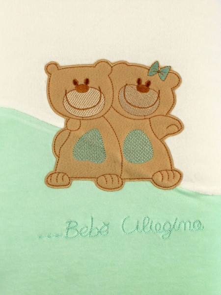 copertina neonato per culla ciniglia, little friends 2