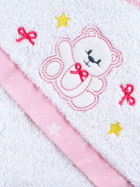 accappatoio neonato triangolo fiocchi e stelle 2