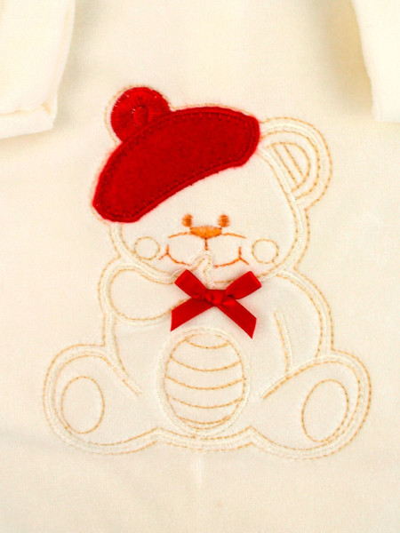 Tutina Neonato in ciniglia. Tutina Orsetto con basco 2