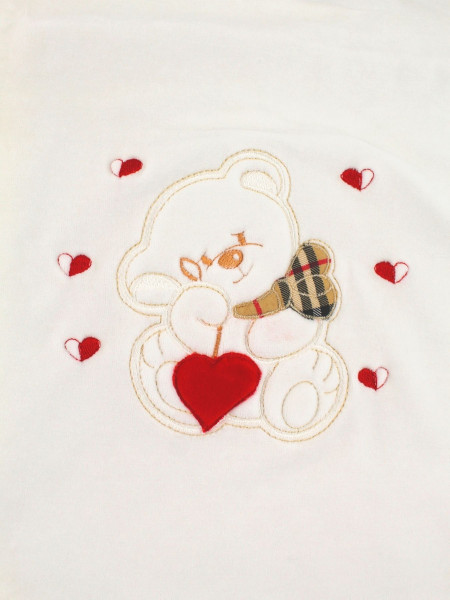 Copertina Neonato culla ciniglia, dolce cuore 2