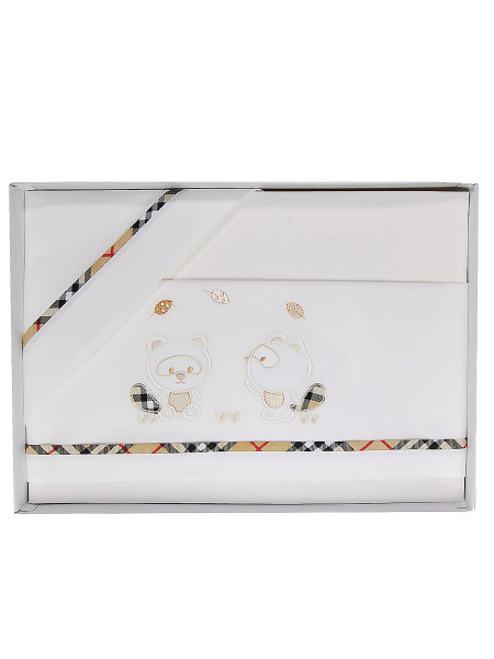 lenzuola lettino neonato 3pz , castorini giocosi 3