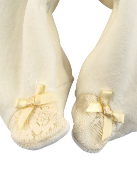 Tutina Neonata in ciniglia. Tutina Bimba Elegante 3