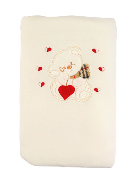 Copertina Neonato culla ciniglia, dolce cuore 3