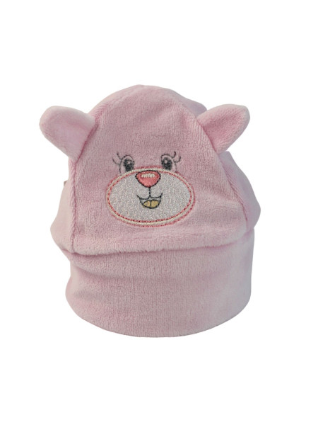 Cappello Neonato in ciniglia. Capello Orecchie da Orso 2