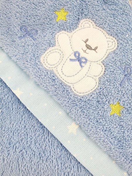 accappatoio neonato triangolo fiocchi e stelle 2