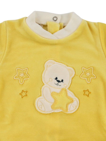 Completino Neonato in ciniglia. Completino Bear with stars 2