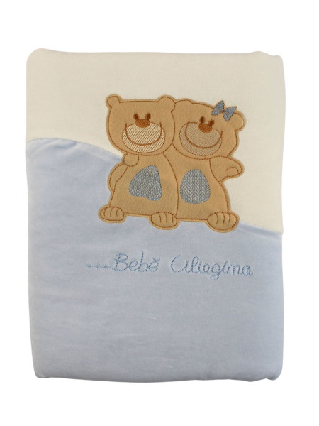 copertina neonato per culla ciniglia, little friends 3