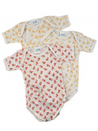 body mezza manica in cotone stampato